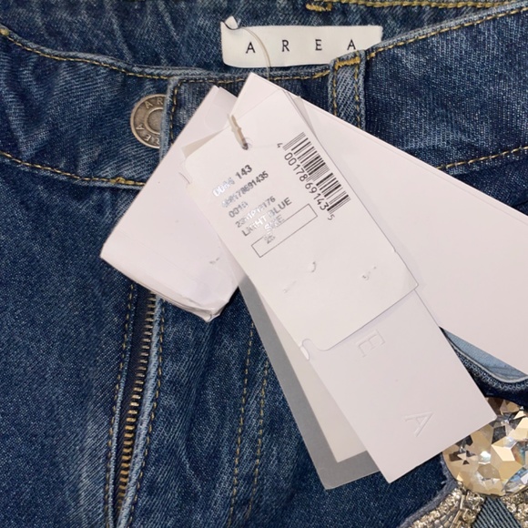 Area Deco Bow Denim Shorts - Picture 4 of 4